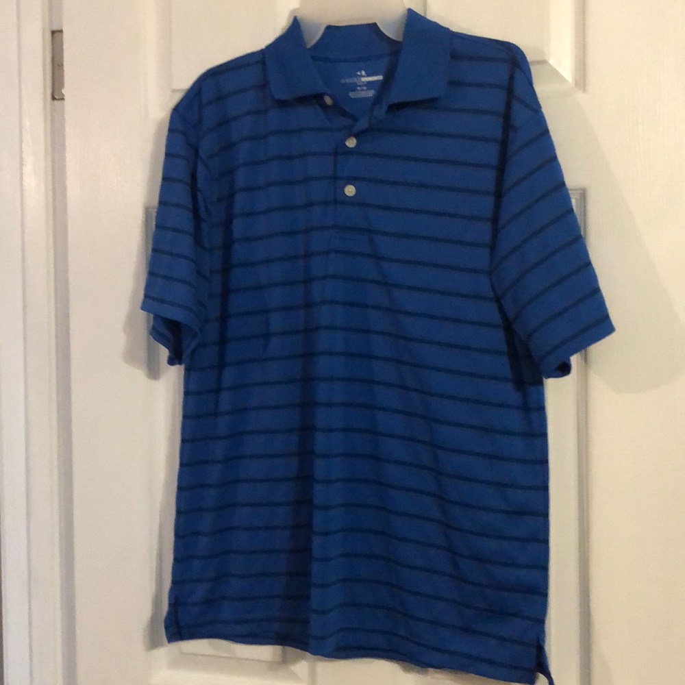 Men’s blue striped Golf shirt